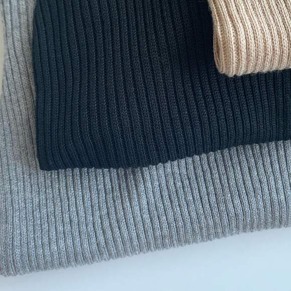 BLACK HIGH NECK SLIM FIT SWEATER TOP - Picture 9 of 13